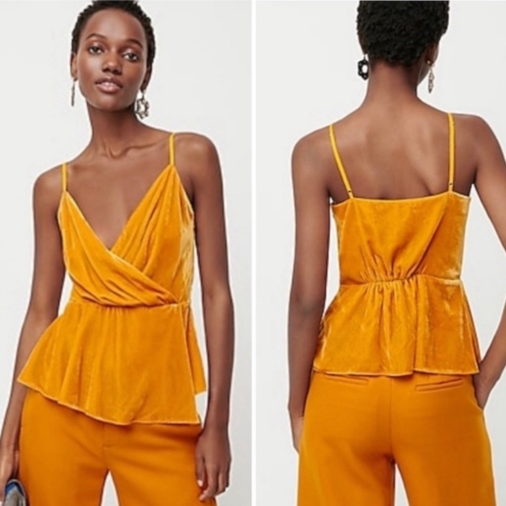 NWT J. Crew Hudson Drapey Velvet Top - Sz L